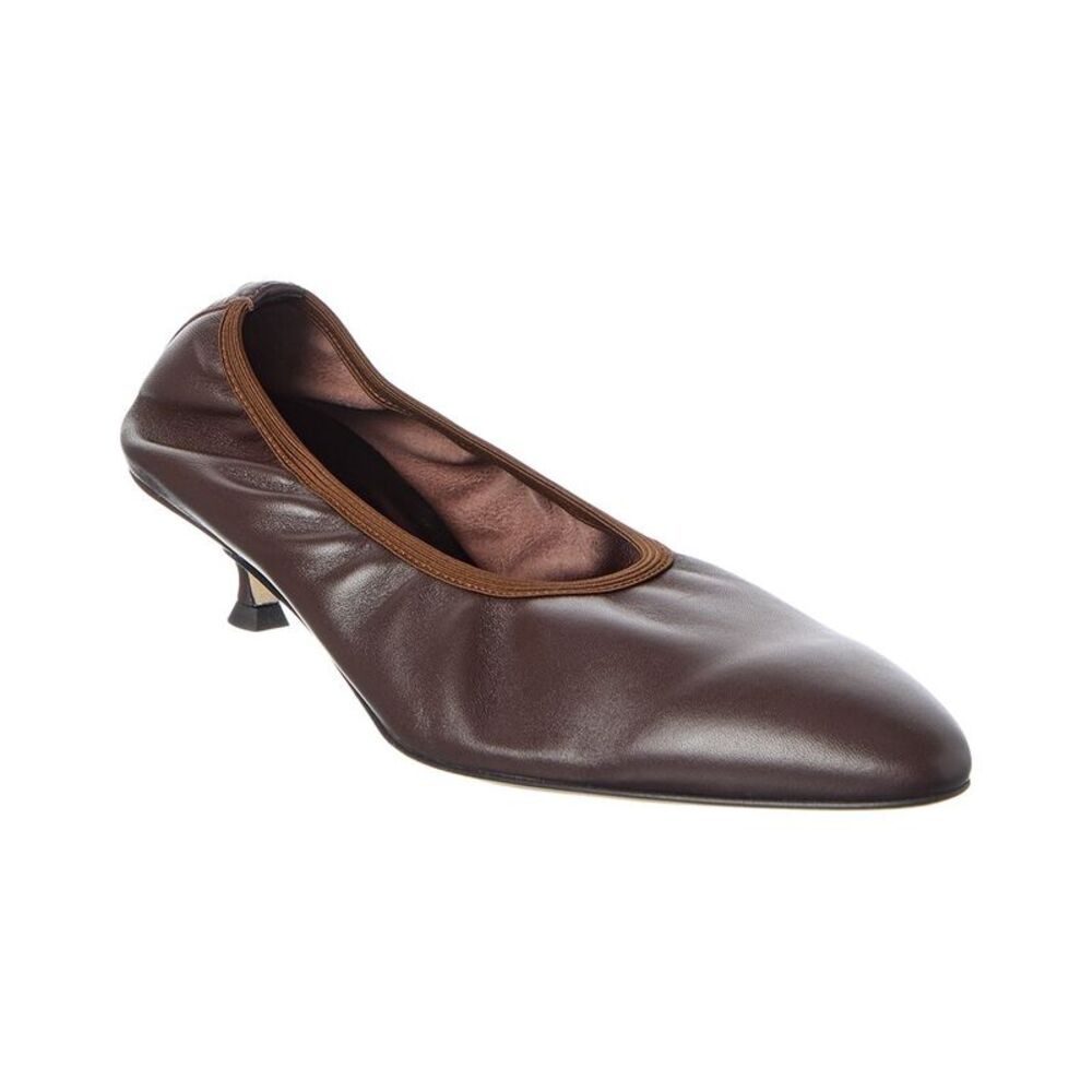 Aeyde Hermia Leather Pump, Brown